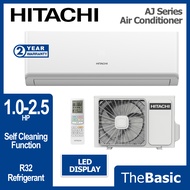 HITACHI 1.0HP - 2.5HP AirCond R32 Standard Non Inverter Air Conditioner ( RAK-AJ10PCASM/AJ13PCASM/AJ