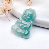 冰藍水翡翠Q版釋迦摩尼佛吊飾 | 天然玉翡翠A貨 | 送禮