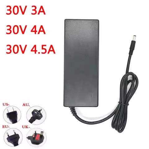 30V 3A 4A 4.5A AC Converter Adapter DC 30 V Volt Power Supply 5.5mmx2.1-2.5mm 30V3A 30V4A 30V4.5A Ad