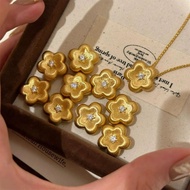 10k saudi gold flower necklace-1,000