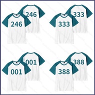 HT Squid Game Season 2 number 001 246 333 388 summer T-shirt Anime Short Sleeve Top HT