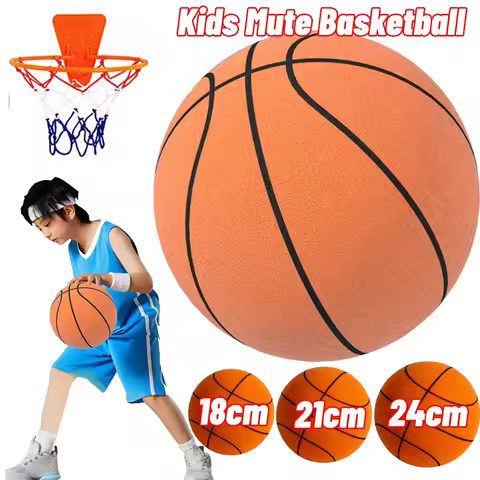 18/21/24CM Silent Sponge Basketball Bounce High Silent Ball Basketball Sports Game Children's Birthd