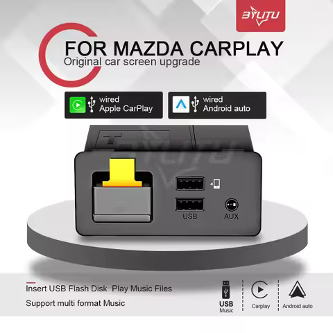 BYLITU P2.1 USB Wired Android Auto/CarPlay in-vehicle system upgrade for Mazda 2/3/CX6/CX3/CX5/CX8/C