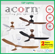 Acorn Creation DC-168 42" / 48" 3 Blade DC Smart Ceiling Fan w/ Light and Remote
