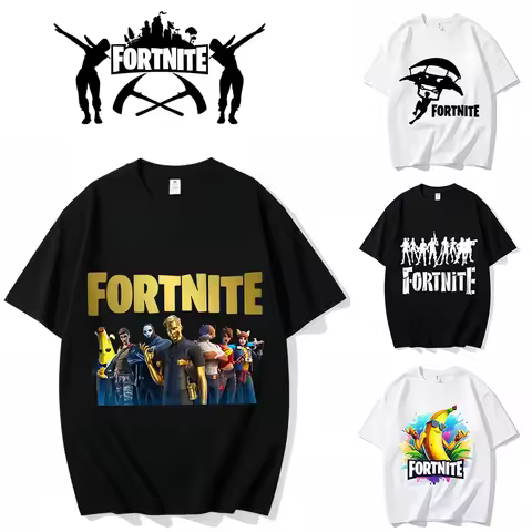 Fortnite Crew Neck T Shirt Unisex Adult Game Dance Fashion New Pure Cotton Short Sleeve Tops Perfect