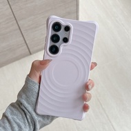 Ripple Pattern High Quality Magnetic Phone Case for Samsung S25 S24 S23 Ultra S24FE S23FE Casing Wav