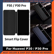 Huawei P30 / P30 Pro Case Pu Luxury Leather Flip Cover Full Protection Smart Window View Phone Case