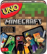 Minecraft - 特別版 Minecraft UNO 玩具遊戲卡 錫盒 Mastermind 撲克牌家庭桌遊野餐戶外派對遊戲卡 - 平行進口
