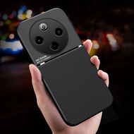 For Vivo iqoo Z10 Lite Z10R Case Rough Pattern Soft Silicone Leather Magnetic For Phone Case Back Co