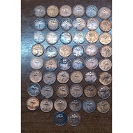 Malaysian Rebana 1 Cent 1989 -2007 ( 50 Coins )