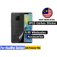(2PCS)Huawei Mate 30/Mate 30 Pro/Mate 40/Mate 40 Pro/Mate 20/Mate 20 Pro/Mate 20X 3D Carbon Fiber St