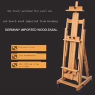 Beech wood easel, vertical and horizontal oil easel, large easel, multifunctional wooden easel adver