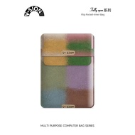 laptop sleeve V-SION Hazy Multicolored Laptop Bag with Vertical Tablet Liner - Fits Up to 15.6-inch 