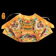Three dimensional embroidery high-grade divine clothes Buddha clothes dragon robes Double Dragons Handmade Red Yellow Orange dragon Cape Buddha Cape