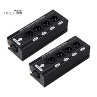 2PCS XLR Balanced Audio Splitter 1 in 4 Out XLR Audio Splitter XLR Audio Signal Splitter Box