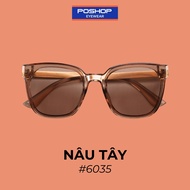 POSHOP - Kính râm nam nữ cao cấp kính mát thời trang gọng vuông chống chói tia uv400 V35