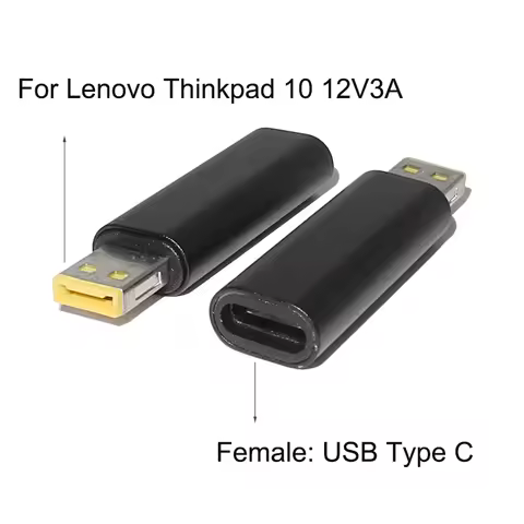 USB Type C Adapter Converter for Lenovo Thinkpad 10 Helix 2 4X20E75066 TP00064A 12V 3A Laptop Charge