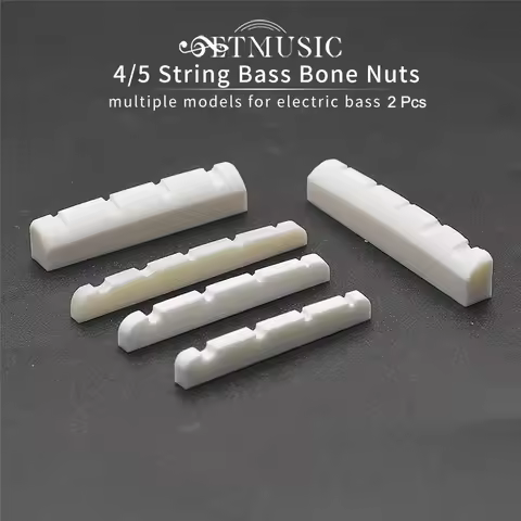 2Pcs Slotted Real Bone 4/5 String Bass Nuts For Electric Bass Multiple Models Electric Bass Accessor