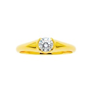Genuine 916Gold (2.81g | Size: 15.5) Timeless Elegance Zircon Ring
