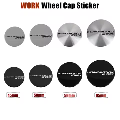 45mm Wheel Sticker 50mm WORK EMOTION 56mm Rim Center Emblem EQUIP 60mm Wheel Cover Hub Cap Badge 65m