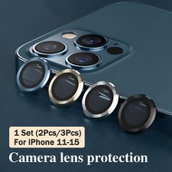 Rivel Metal Ring Aluminum Alloy Camera Lens Protector For iPhone 15 14 Pro Max Plus 13 Pro Max Mini 12 Pro Max Mini 11 Pro Max Premium HD Tempered Glass Lens Screen Cover Protective Film Fast Delivery