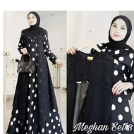 Memoth Boutique Gamis Terbaru 2021 Meghan Set / 2 in 1 Gamis + Outher Busui Friendly dan Wudhu Frien
