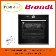 BRANDT BOH7532LX 60CM BUILT IN HYDROLYSES OVEN + 2 YEARS WARRANTY