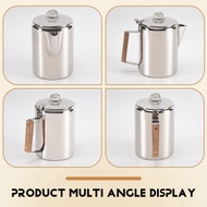 Coffee Percolators Stovetop for Camping Percolator Coffee Pot Stainless Steel Coffee Maker Outdoors 