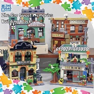 Zhe Gao 613027-30 Cinema Photo Studio Post Office Sewing Shop Decoration Building Block Brick Presen