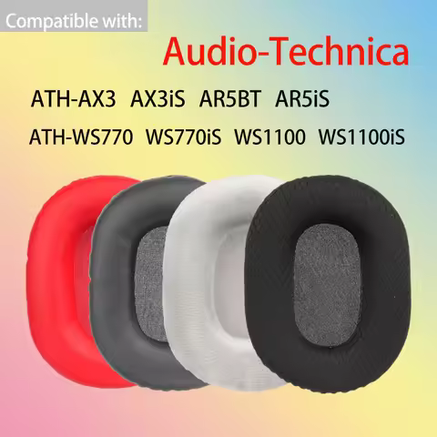 Earpads for Audio-Technica ATH-AX3 AX3iS AR5BT AR5iS Headphones WS770 WS770iS WS1100 WS1100iS Ear Cu