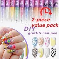 12-hour fast delivery 2-piece value pack Nail Art Doodle Pen12Water-Based Plastic Paint Marker Nail 