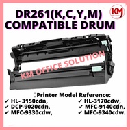 Compatible Drum DR261 Brother DR-261 DR 261 261 - CMYK - HL-3150CDN, MFC-9140CD TN261 TN-261Toner