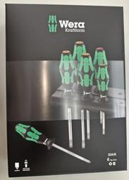 瘋狂買 德國Wera 維拉 334/6 防滑牙精緻型起子組 6隻裝+收納展示架 一字+十字防滑牙起子 六角防滾設計 特價