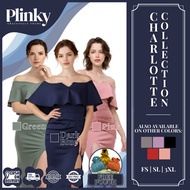 CHARLOTTE Bridesmaids GOWN Off Shoulder Ladies Bridal Debut Women’s Long Dress Formal Event PLINKY E