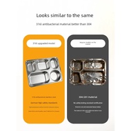 bekas makanan baby bekas makanan budak Fast Food Plate Office Worker Rice Bowl 316 Stainless Steel