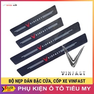 VINFAST - Bộ 9 Miếng Dán Chống Trầy Xước Có Logo Hãng VINFAST Bảo Vệ Bậc Cửa Và Cốp Xe Hơi Xe Ô Tô C