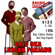 Oka Doctors Scrubs Long Sleeve Nurse Uniform Trust Wear Scrub Suit