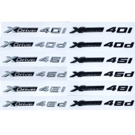 Car Emblem Sticker 3D ABS Glossy Black Silver XDrive 40i 40d 45i 45d 48i 48d For BMW X1 X2 X3 X4 X5 