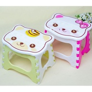 Paling Baik COD Kursi Lipat Anak Motif Karakter Bangku Mini Kecil Plastik Foldable Desk Chair Dudukan Anak Untuk Belajar Murah