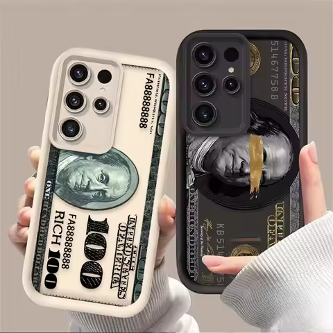 USD Dollar Popular Silicone Soft Phone Case For Samsung Galaxy S25 S24 S23 Ultra S22 S21 Plus FE A55