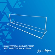 Acrylic Vertical Frame - 3.0" X 10.0" Landscape - Jay C. Designs - 4043H