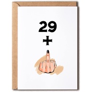 Funny 30Th Birthday Card - 29+1 Women Or Men - Sweet 30 Years Old Birthday Gift - Gift Perfect For H