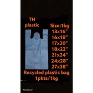 1kg+-1pkts/recycled plastic bag  /Thick Handle Bag / Recycled Plastic Singlet Bag / Beg Plastik Teba