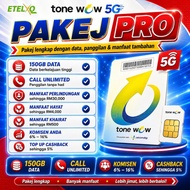 Simkad Tone Wow Prepaid 5G Highspeed & Unlimited Calls (Pakej Pro)