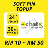 Digi Chatz Soft Pin Topup RM 10 ~ RM 50