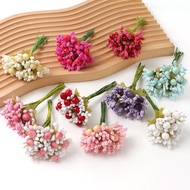 Mini Bouquet Stamens Artificial Flower Wedding Party Home Decorations DIY Christmas Party Gift Wreath Craft Decor
