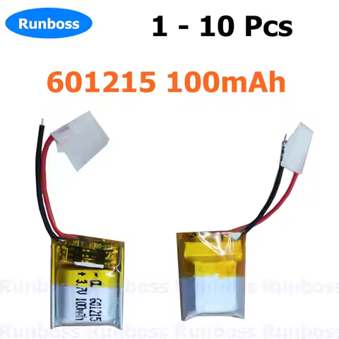 1-10 Pcs 3.7V 100mAh 601215 Rechargeable Lithium Li-ion Li-po Polymer Battery For PSP PDA MP3 MP4 GP