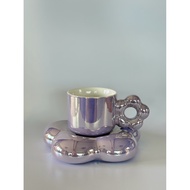 Cute Mug Ceramic-Mug-violet-CofeeMug-Cute/Cloud-Mugs-CERAMIC-Mug with saucer Cute mugs