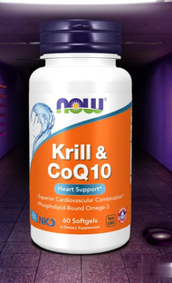 Krill Oil 1,000 MG w/ CoQ10 &amp; Astaxanthin 60 Softgels by NOW FOODS