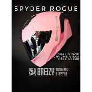 SPYDER ROGUE MATTE NUDE PINK DUAL VISOR FULLFACE HELMET